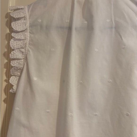 White Ruffled Sleeveless Top - Picture 5 of 5